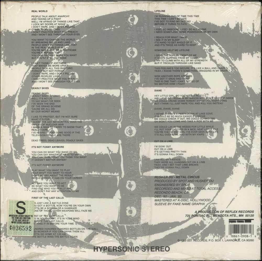 Husker Du Metal Circus - Pink Vinyl US 10" vinyl single (10 inch record) 018861090818