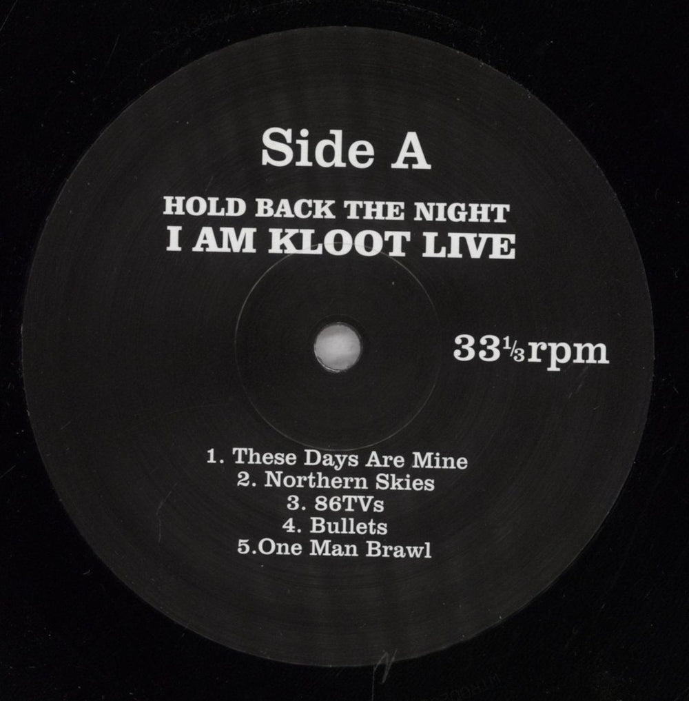 I Am Kloot Hold Back The Night Live - 180g Vinyl UK 2-LP vinyl record set (Double LP Album) IAK2LHO846426