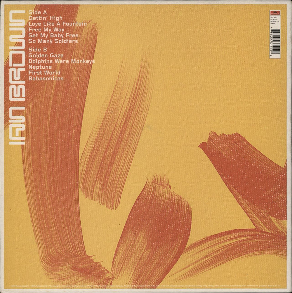 Ian Brown Golden Greats - Gold Vinyl UK vinyl LP album (LP record) 731454314114