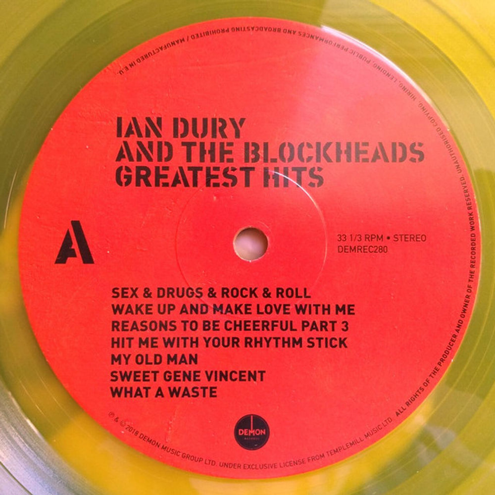 Ian Dury Greatest Hits - 180gm Yellow - Sealed UK vinyl LP album (LP record) 5014797897113