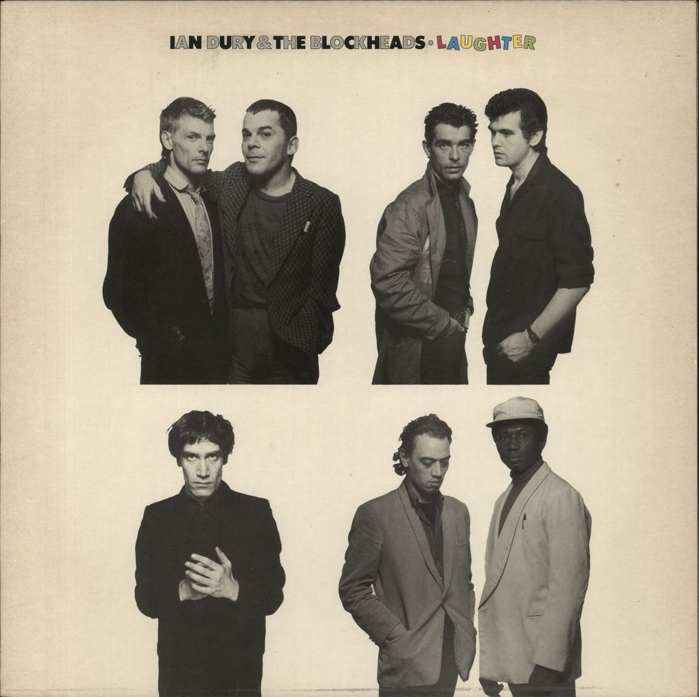 Ian Dury Laughter + Ian Dury & Davey Payne inner UK vinyl LP album (LP record) SEEZ30