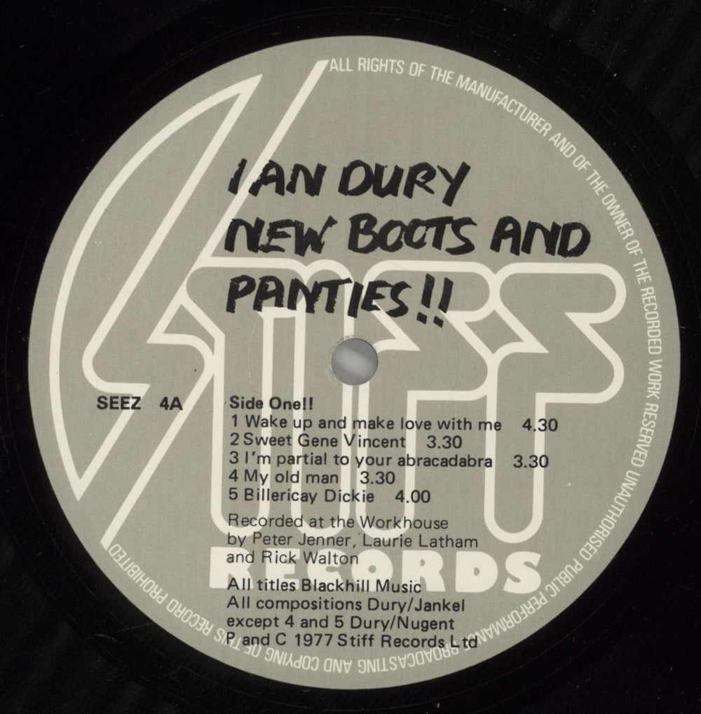 Ian Dury New Boots And Panties - Factory Sample UK Promo vinyl LP album (LP record) INDLPNE874949