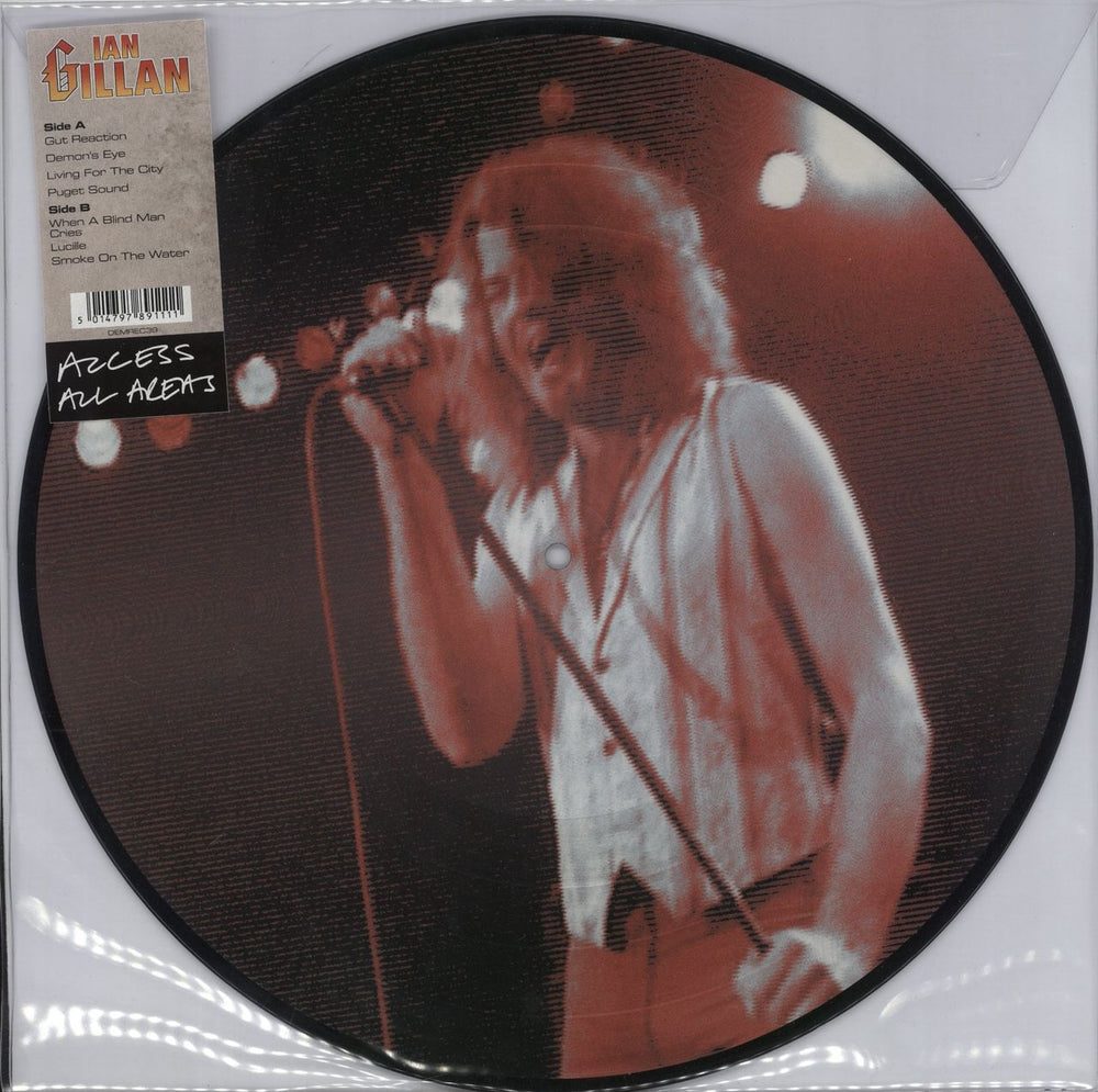 Ian Gillan Access All Areas UK picture disc LP (vinyl picture disc album) DEMREC39
