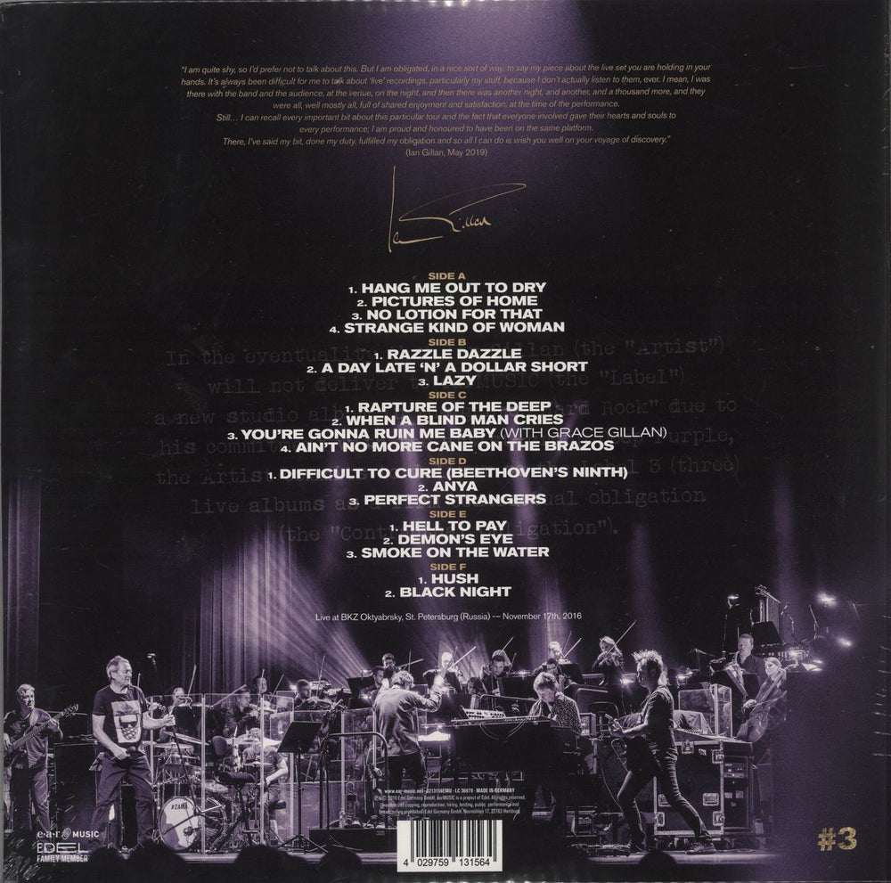 Ian Gillan Contractual Obligation #3: Live In St. Petersburg - Sealed UK 2-LP vinyl record set (Double LP Album) 4029759131564