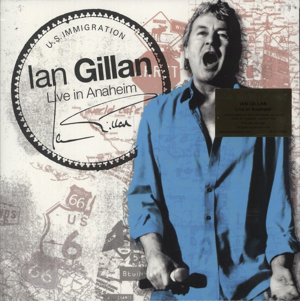Ian Gillan Live In Anaheim - 180 Gram Turquoise Vinyl + Numbered UK 2-LP vinyl record set (Double LP Album) MOVLP3088