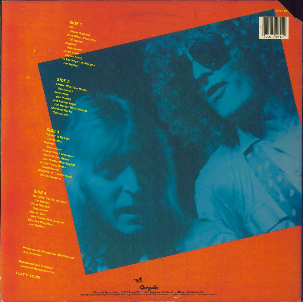 Ian Hunter Welcome To The Club - Ian Hunter Live US 2-LP vinyl record set (Double LP Album)