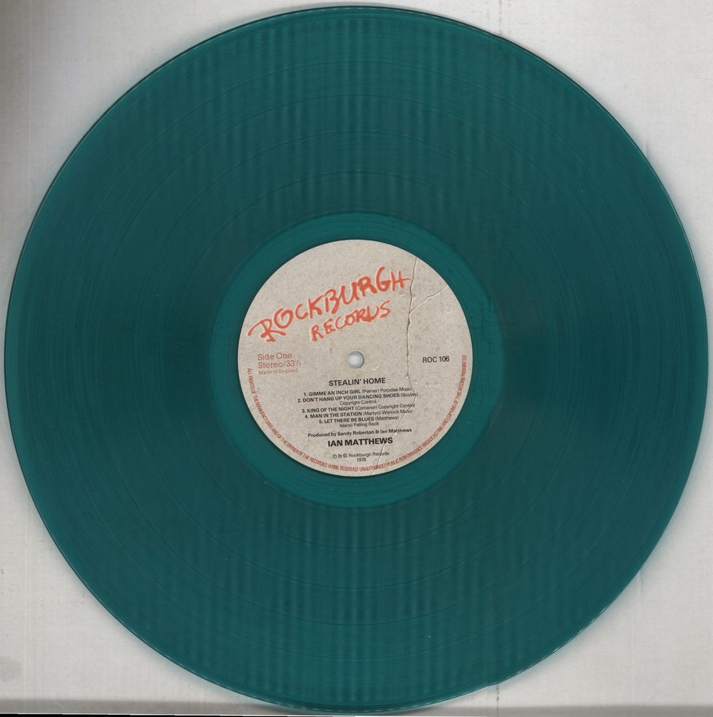 Ian Matthews Stealin' Home - Green Vinyl UK vinyl LP album (LP record) IAMLPST443610