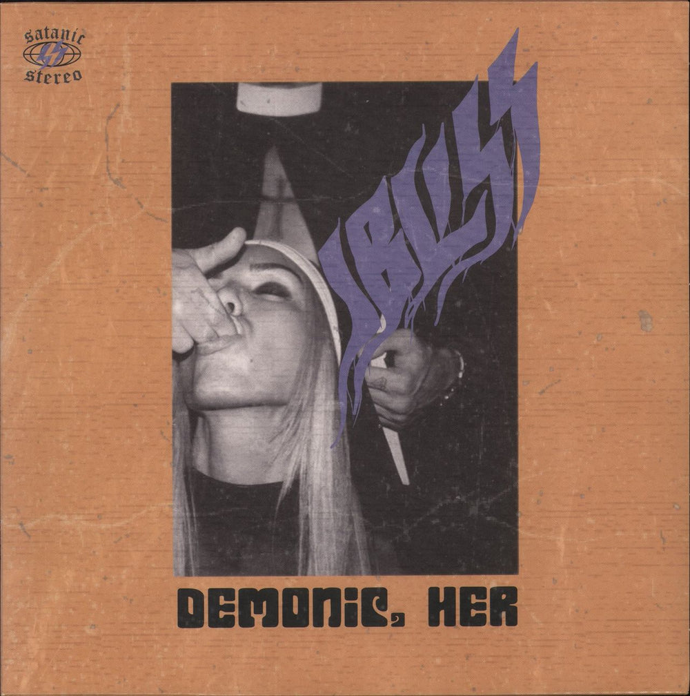 Ibliss Demonic, Her - Orange and Purple Pinwheel Sawblade Vinyl Dutch 10" vinyl single (10 inch record) DHU064