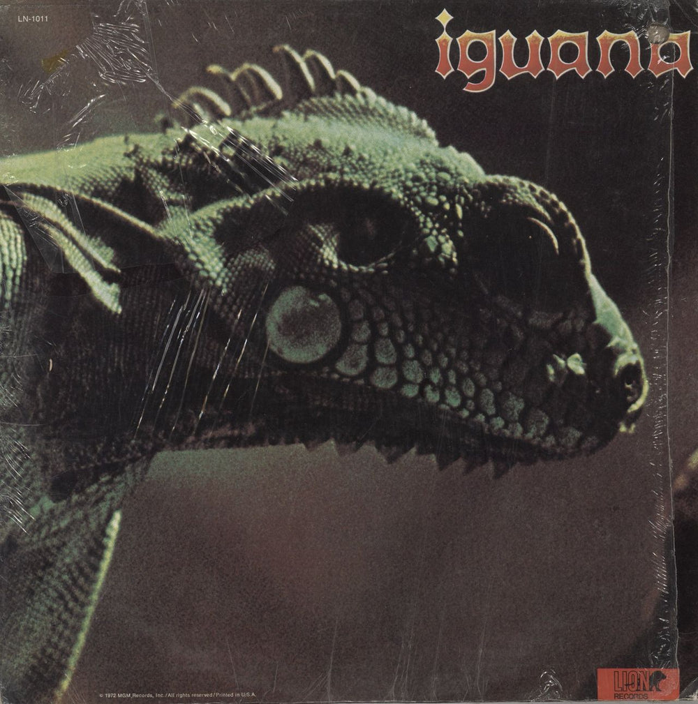 Iguana Iguana - Yellow Promo Label + Opened Shrink US vinyl LP album (LP record) LN1011