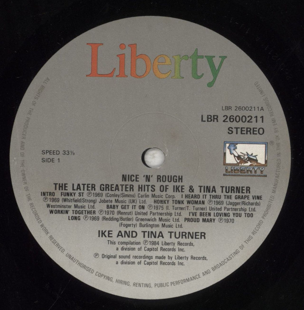 Ike & Tina Turner Nice 'n' Rough UK vinyl LP album (LP record) I&TLPNI376707