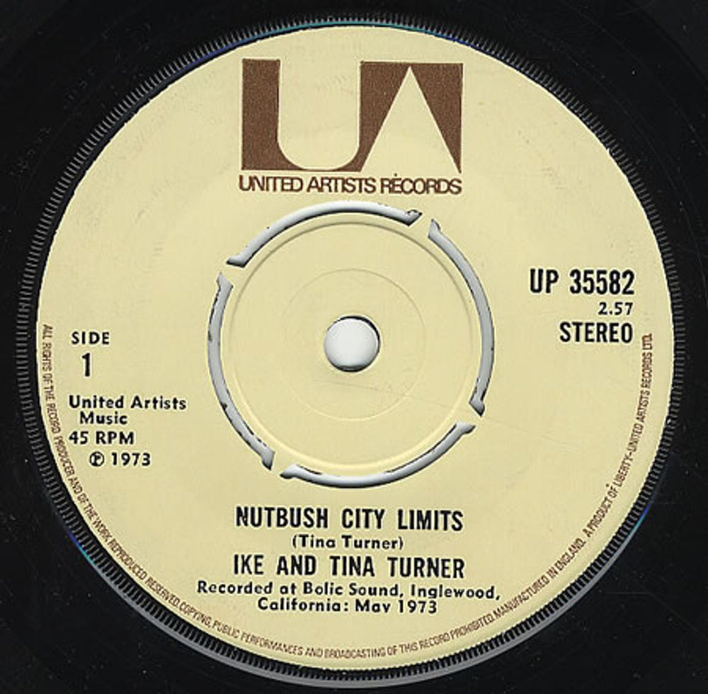 Ike & Tina Turner Nutbush City Limits - wol UK 7" vinyl single (7 inch record / 45) UP35582