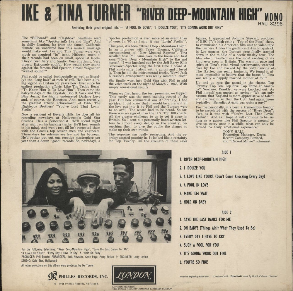 Ike & Tina Turner River Deep - Mountain High UK vinyl LP album (LP record)