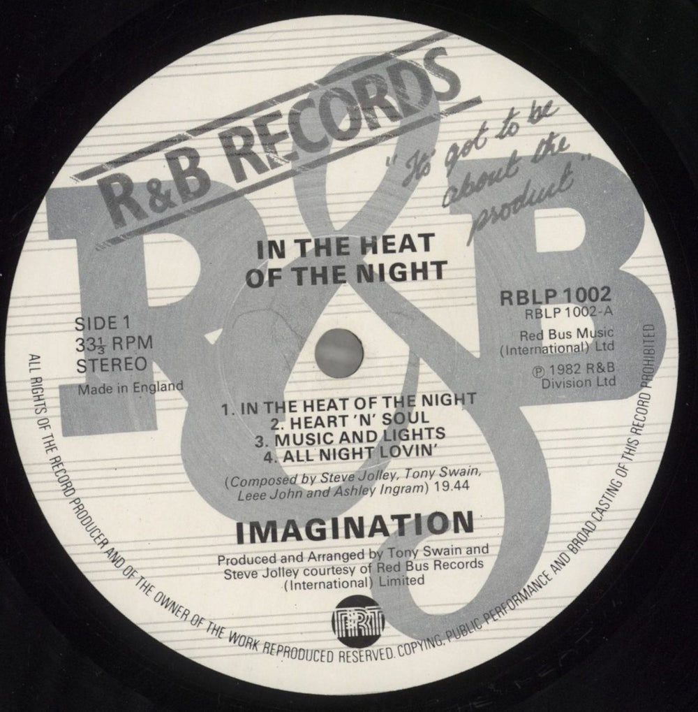 Imagination In The Heat Of The Night UK vinyl LP album (LP record) IMALPIN752805