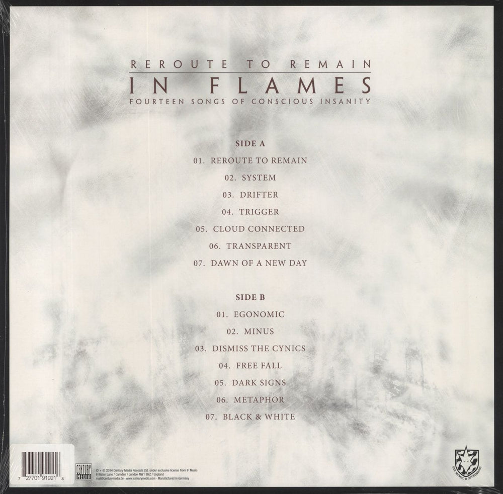 In Flames Reroute To Remain - Sealed UK vinyl LP album (LP record) 727701919218