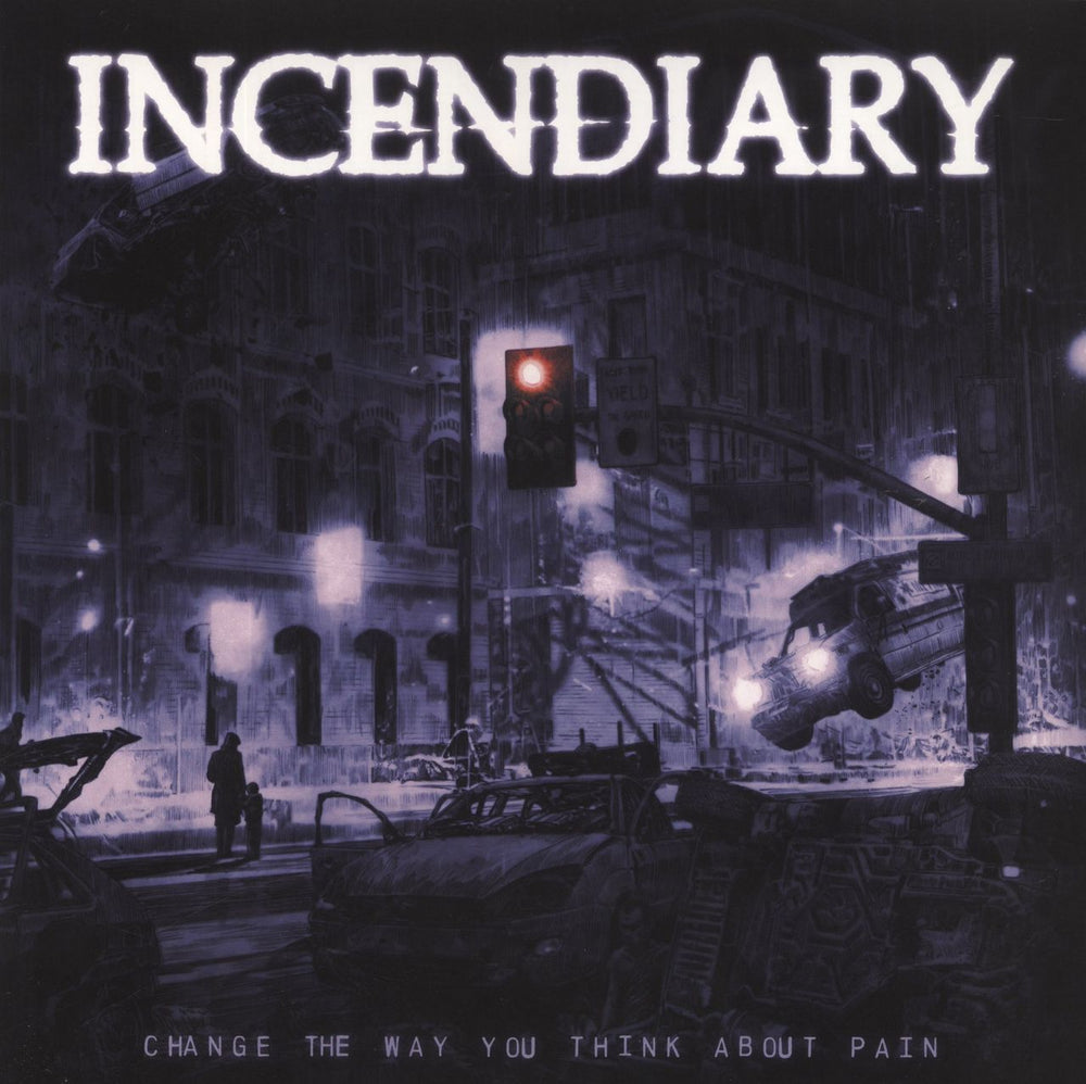 Incendiary Change The Way You Think About Pain - Silver and Black Striped with Splatter Vinyl US vinyl LP album (LP record) CCA112