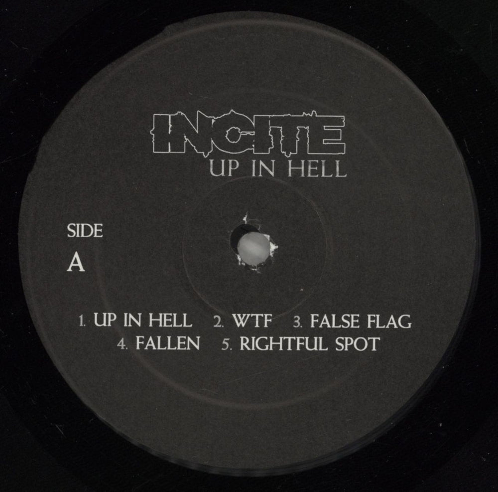 Incite Up In Hell - Autographed US vinyl LP album (LP record) 9TNLPUP875520