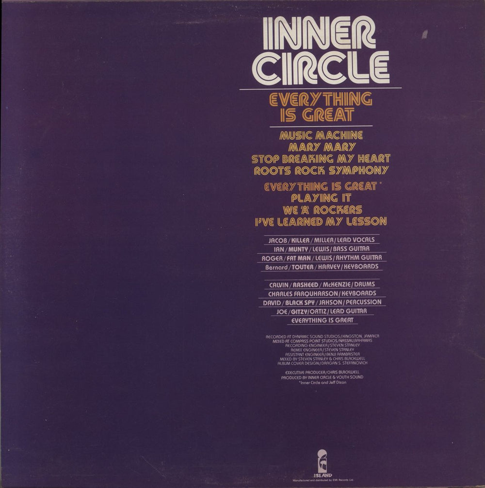 Inner Circle Everything Is Great - Blue Label UK vinyl LP album (LP record)