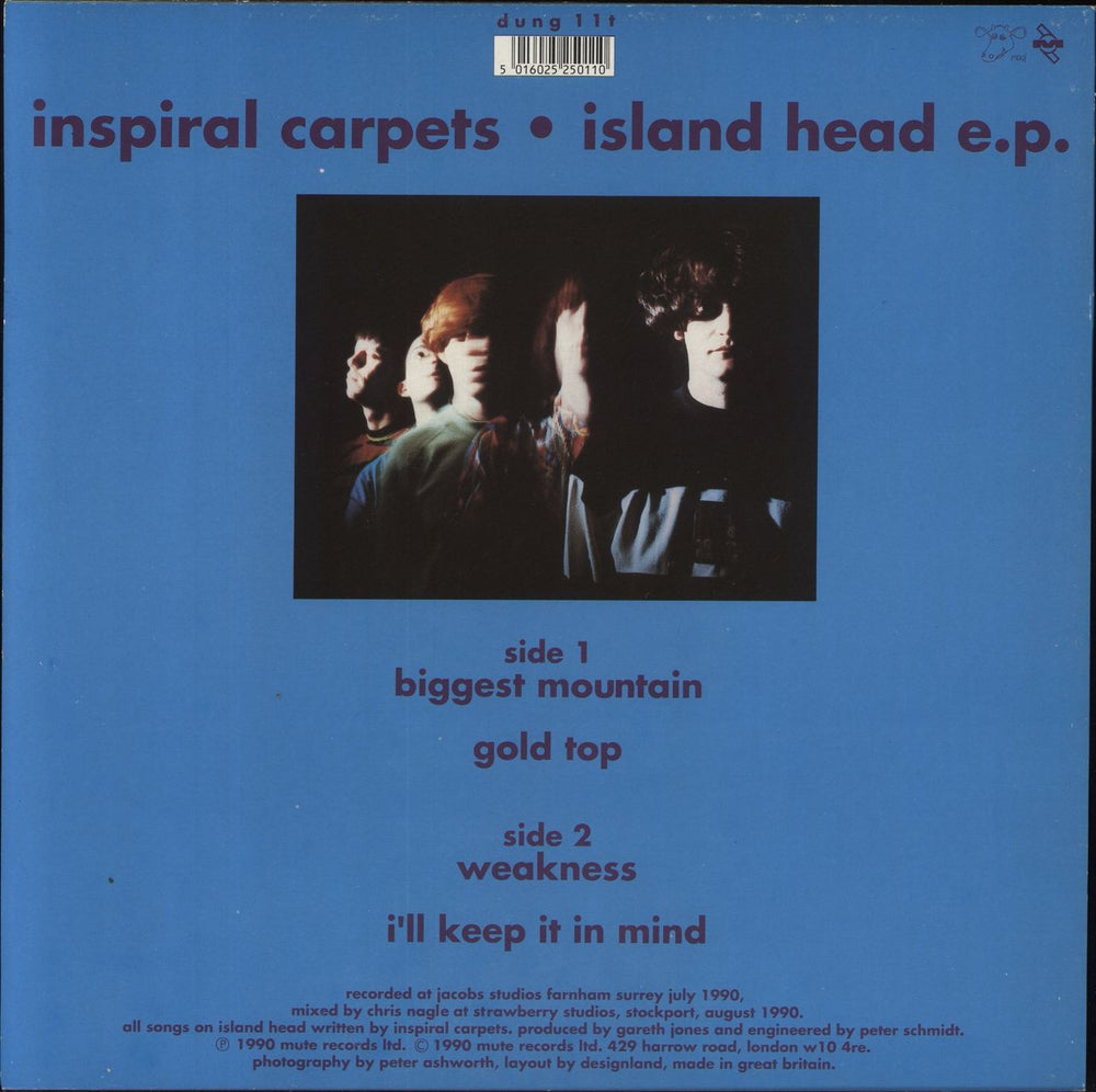 Inspiral Carpets Island Head EP UK 12" vinyl single (12 inch record / Maxi-single) 5016025250110