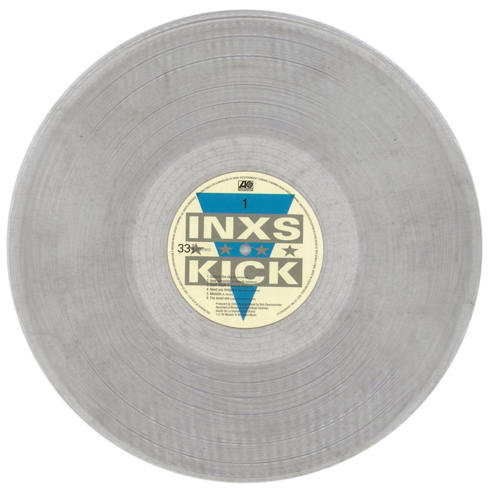 Inxs Kick - Clear Vinyl - Shrink UK vinyl LP album (LP record) INXLPKI846637