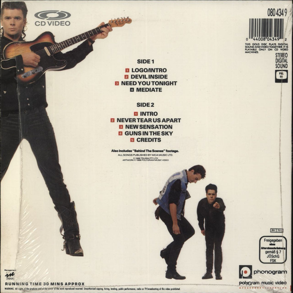 Inxs Kick The Video Flick - 8" CD Video UK laserdisc / lazerdisc 044008043492