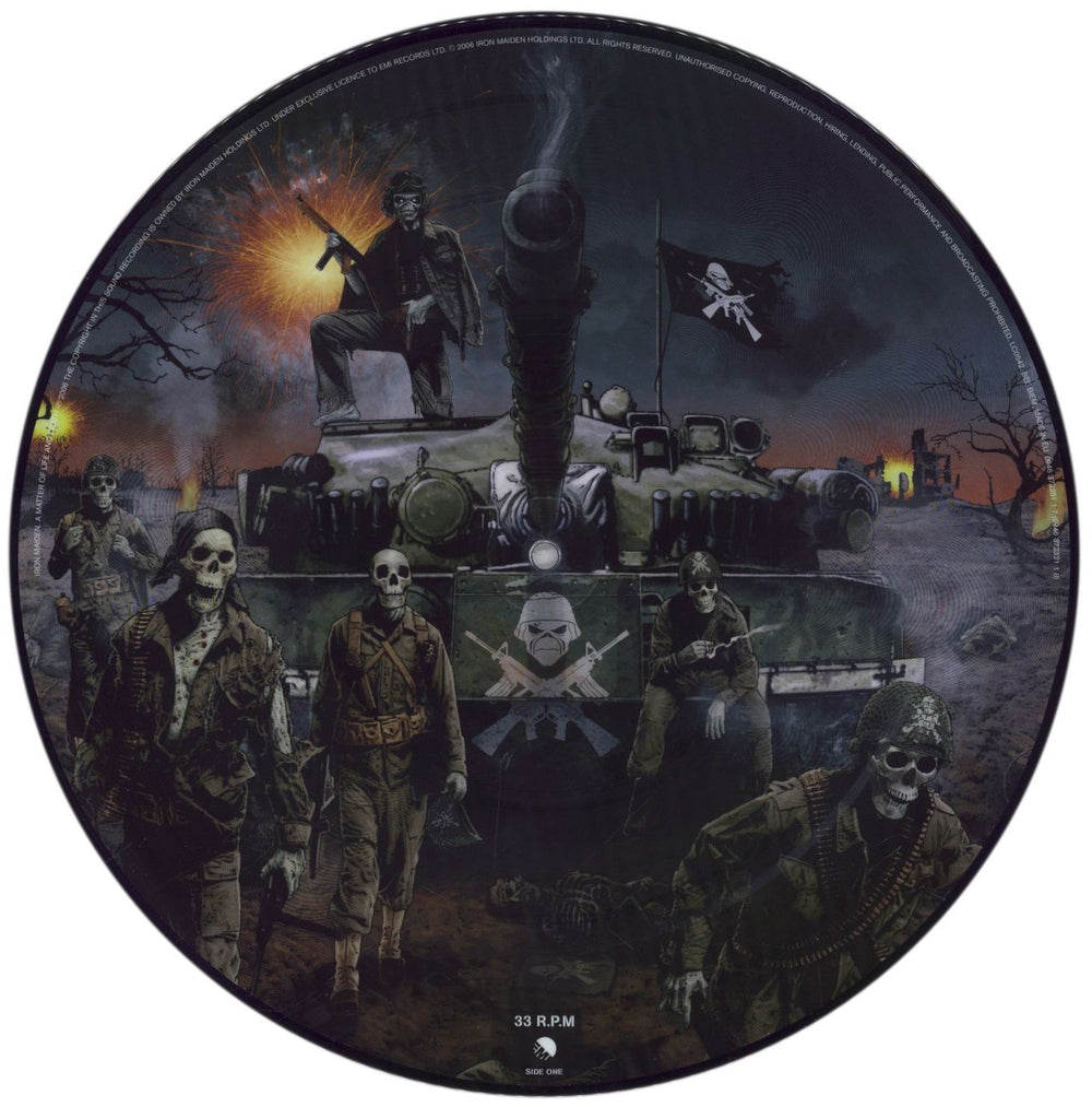 Iron Maiden A Matter Of Life And Death UK picture disc LP (vinyl picture disc album) IROPDAM368626