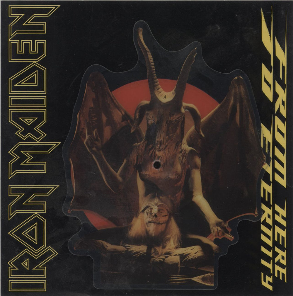 Iron Maiden From Here To Eternity + plinth UK shaped picture disc (picture disc vinyl record) EMPD240