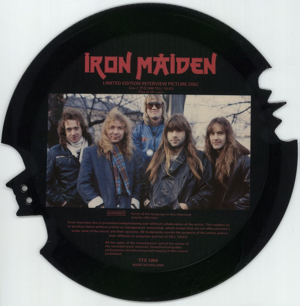 Iron Maiden Interview Picture Disc - Bat UK shaped picture disc (picture disc vinyl record)