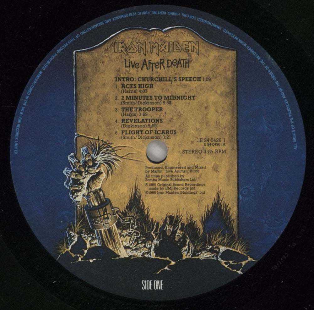 Iron Maiden Live After Death + Booklet & Merch Insert - VG UK 2-LP vinyl record set (Double LP Album) IRO2LLI873975