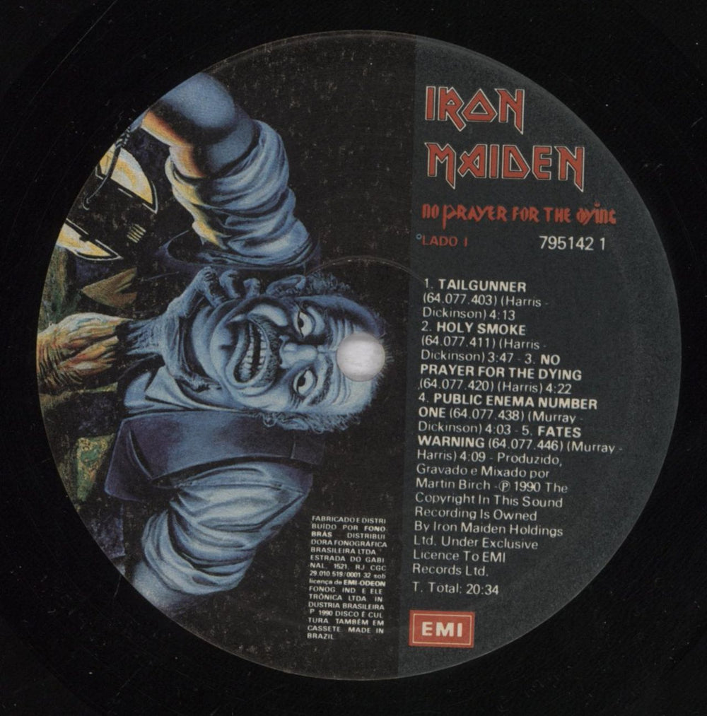 Iron Maiden No Prayer For The Dying German vinyl LP album (LP record) IROLPNO323788