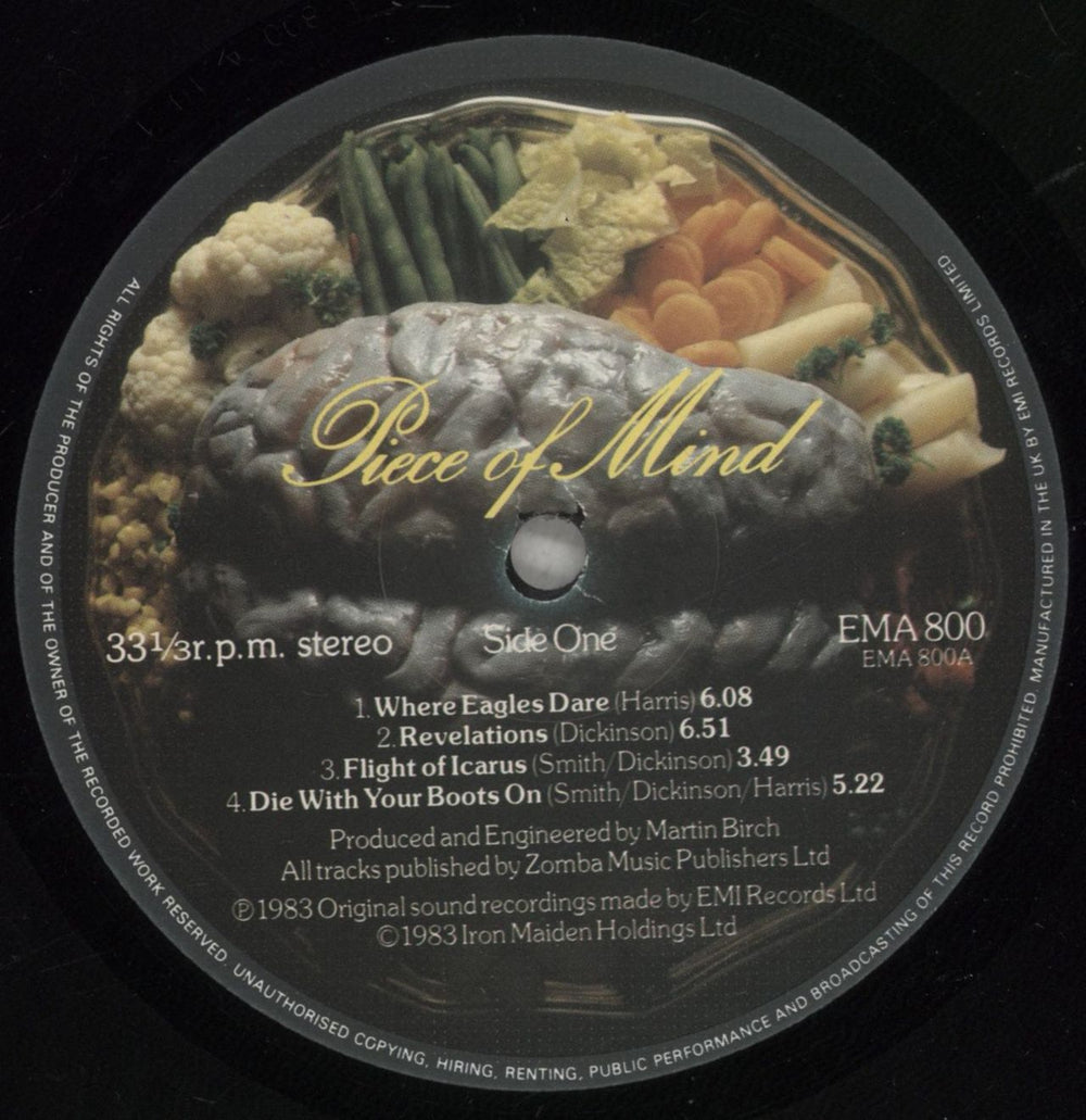 Iron Maiden Piece Of Mind - 2nd - EX UK vinyl LP album (LP record) IROLPPI879270