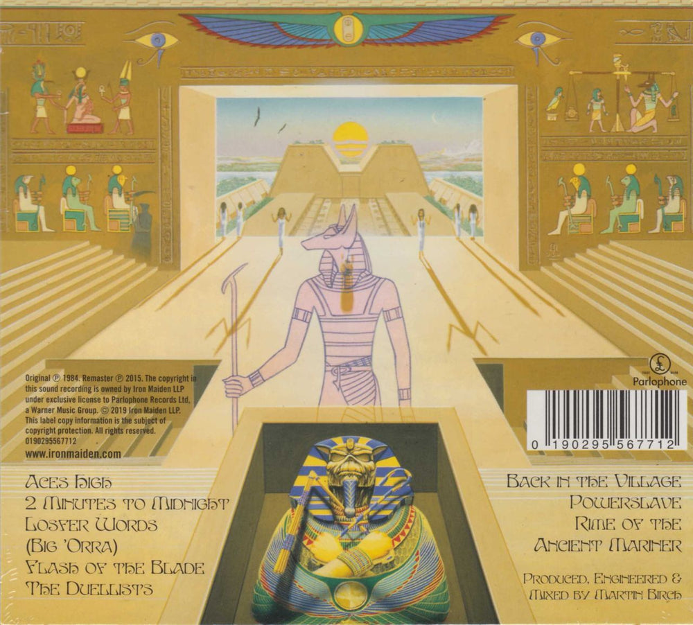 Iron Maiden Powerslave - Remastered UK CD album (CDLP) IROCDPO717560