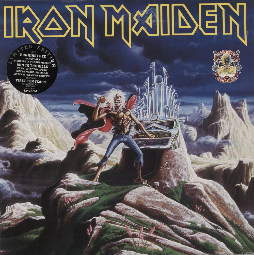 Iron Maiden Running Free / Run To The Hills UK 12" vinyl single (12 inch record / Maxi-single) IRN7