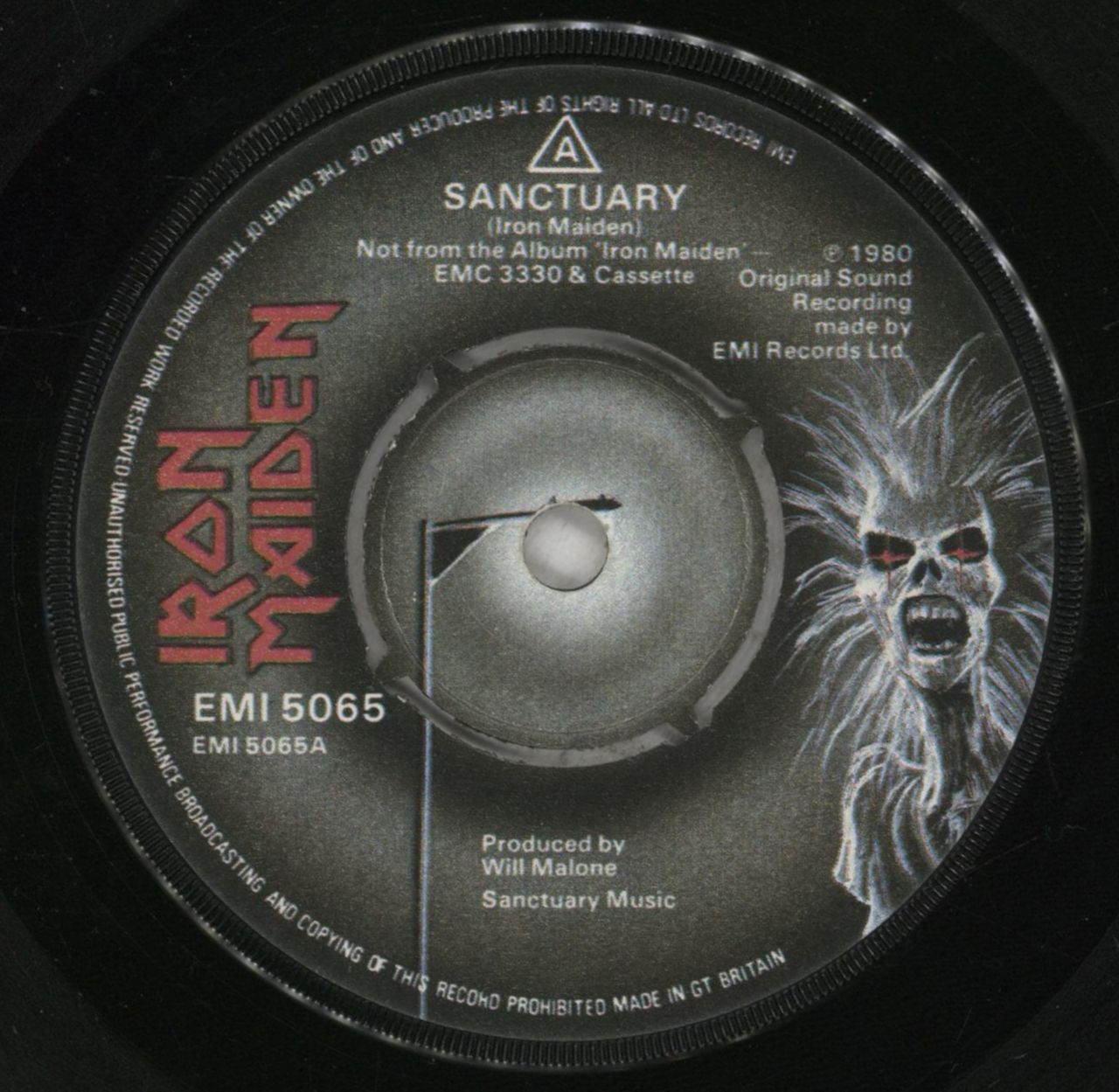 Iron Maiden Sanctuary - Censored P/S - EX UK 7