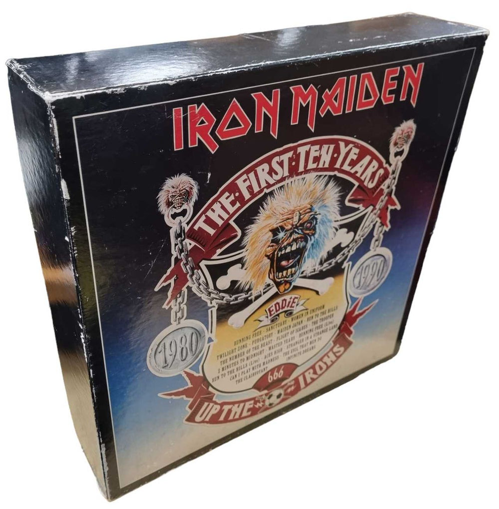 Iron Maiden The First Ten Years Box 1980-1990 - Stickered Sleeves - EX UK Vinyl Box Set IRN1~10