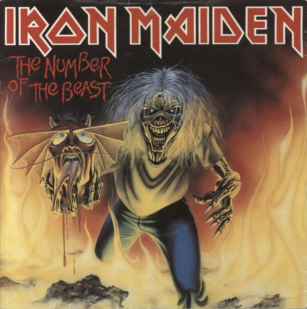 Iron Maiden The Number Of The Beast - Red Vinyl + P/S - EX UK 7" vinyl single (7 inch record / 45) EMI5287