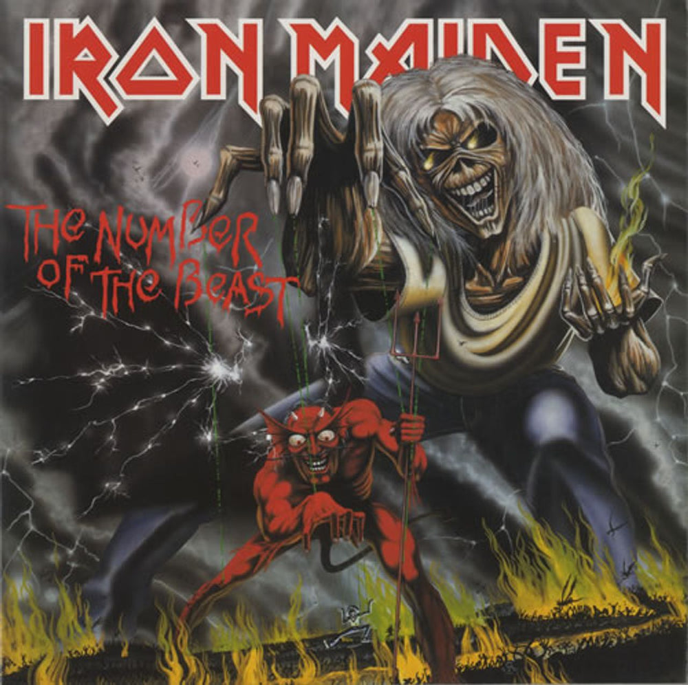 Iron Maiden The Number Of The Beast UK vinyl LP album (LP record) LPCENT7