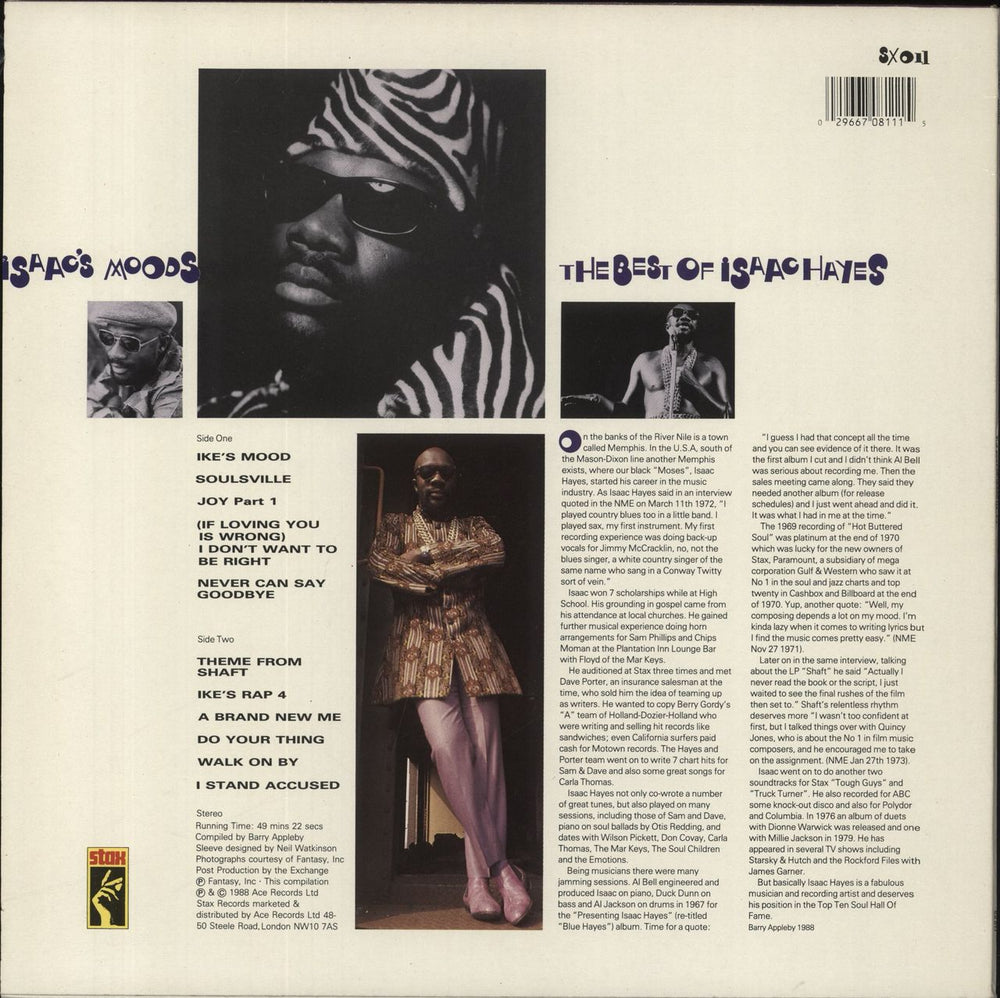 Isaac Hayes Isaac's Moods (The Best Of Isaac Hayes) UK vinyl LP album (LP record)