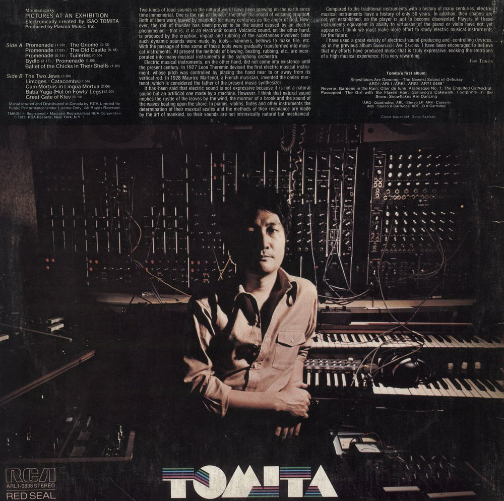 Isao Tomita Pictures At An Exhibition - 2nd UK vinyl LP album (LP record)