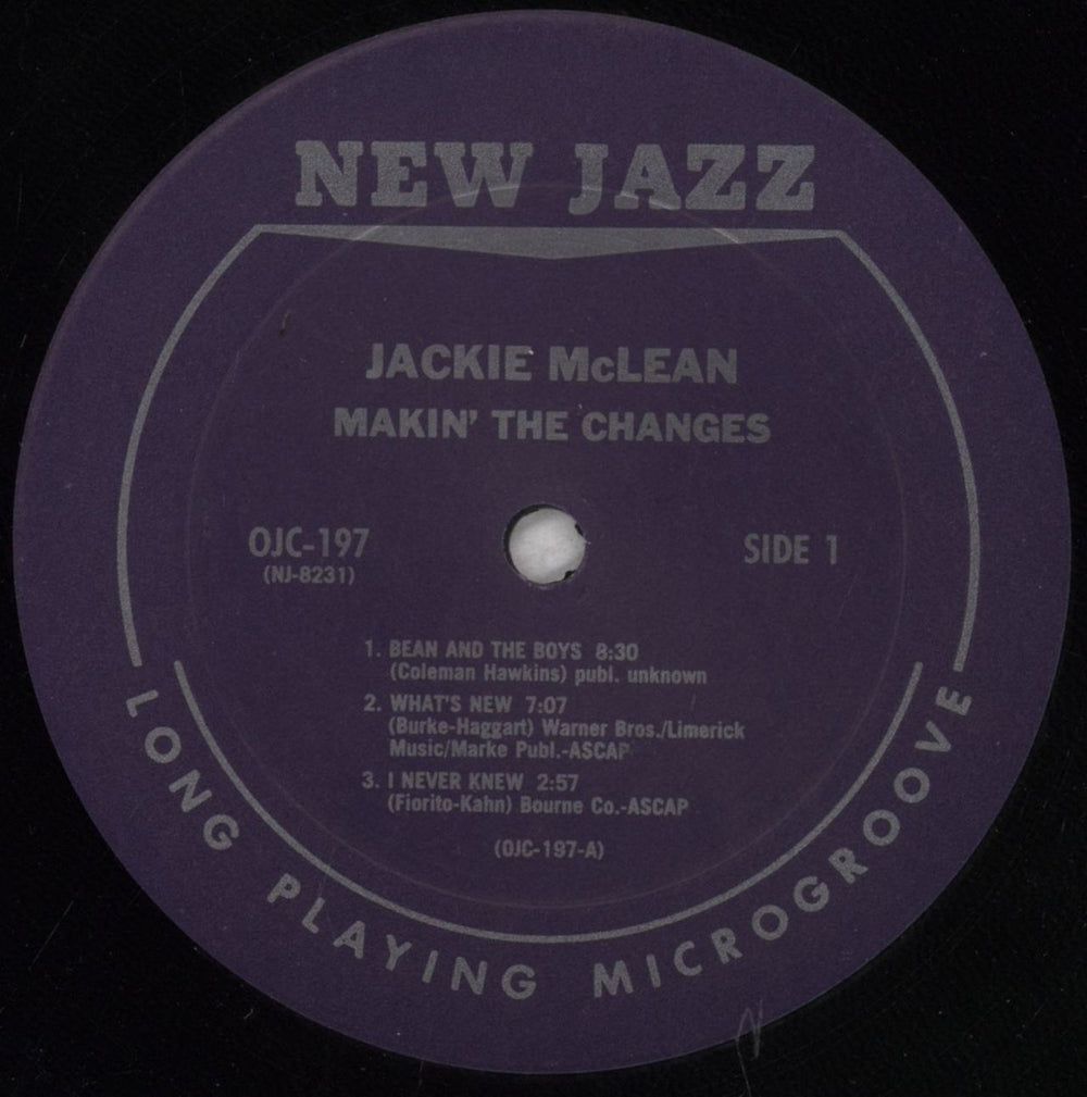 Jackie McLean Makin' The Changes US vinyl LP album (LP record) JM7LPMA848394