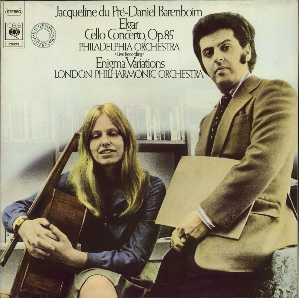 Jacqueline Du Pré & Daniel Barenboim Elgar: Cello Concerto, Op. 85 & Enigma Variations German vinyl LP album (LP record) 76529