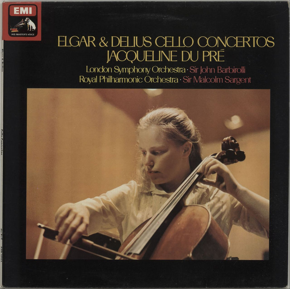 Jacqueline Du Pré Elgar And Delius Cello Concertos UK vinyl LP album (LP record) ASD2764