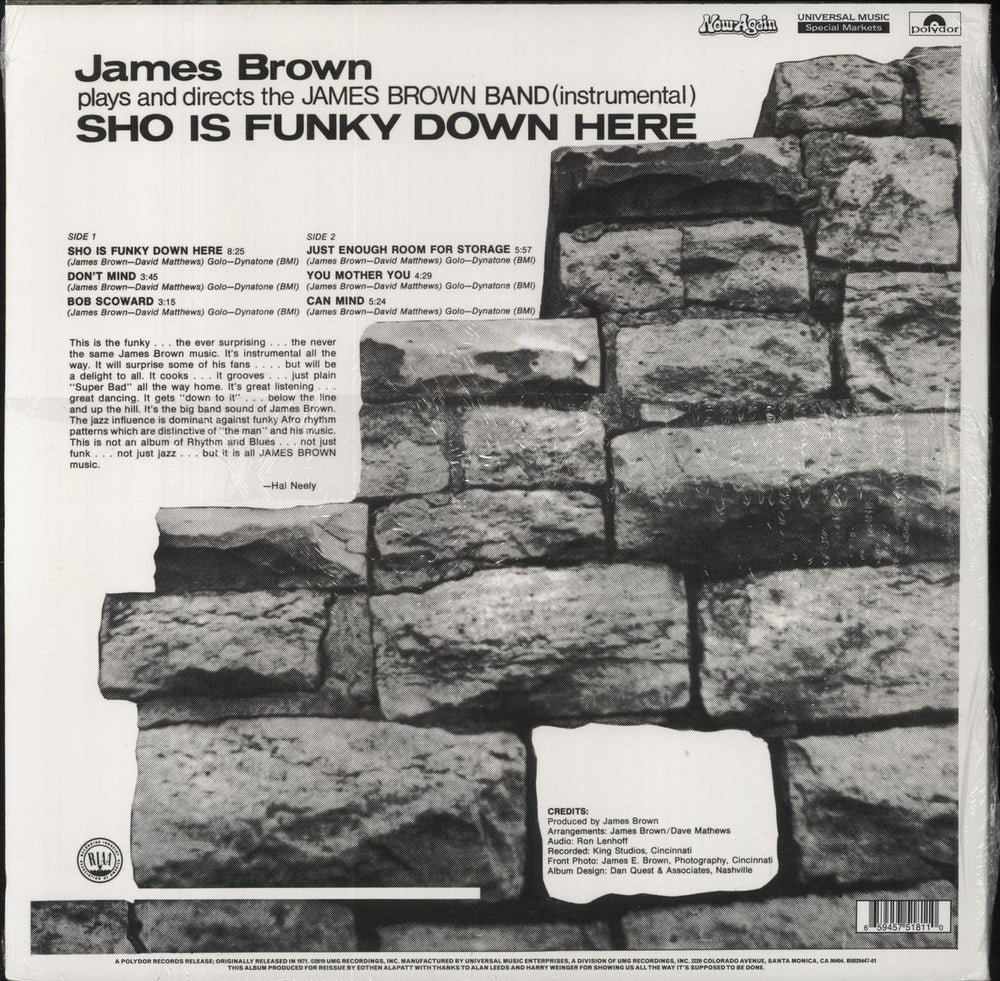 James Brown Sho Is Funky Down Here - Sealed - RSD '19 US vinyl LP album (LP record) 659457518110