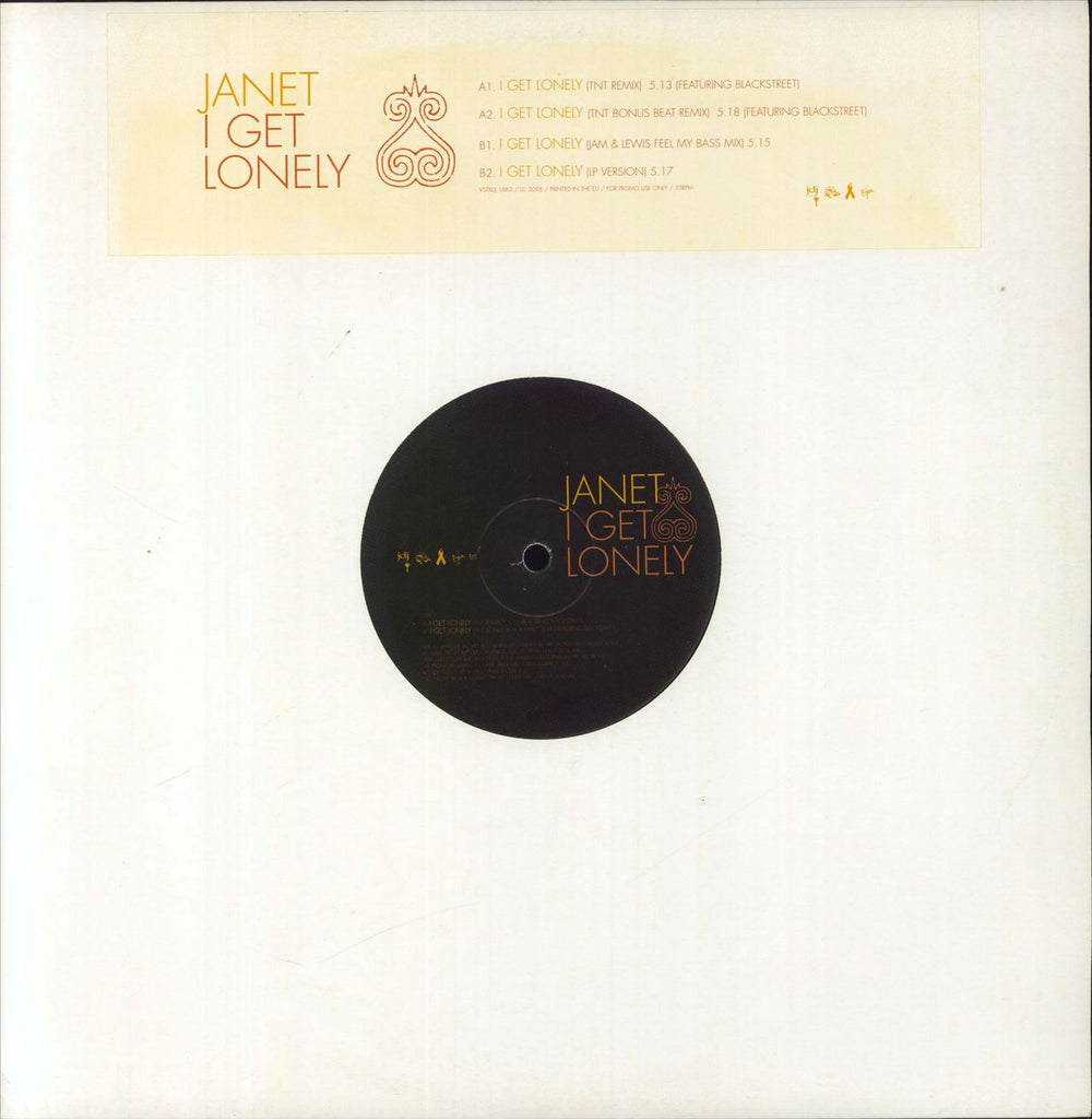 Janet Jackson I Get Lonely - TNT Mixes UK Promo 12" vinyl single (12 inch record / Maxi-single) VSTXDJ1683