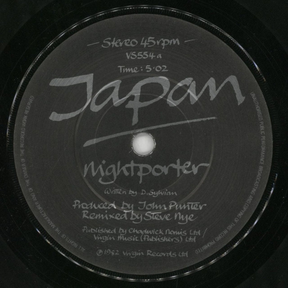 Japan Nightporter UK 7" vinyl single (7 inch record / 45) JAP07NI191557