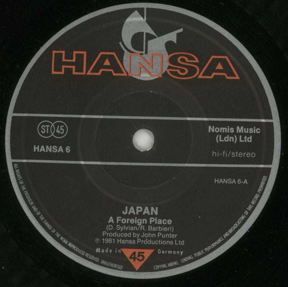 Japan Quiet Life UK 7" vinyl single (7 inch record / 45) JAP07QU44714
