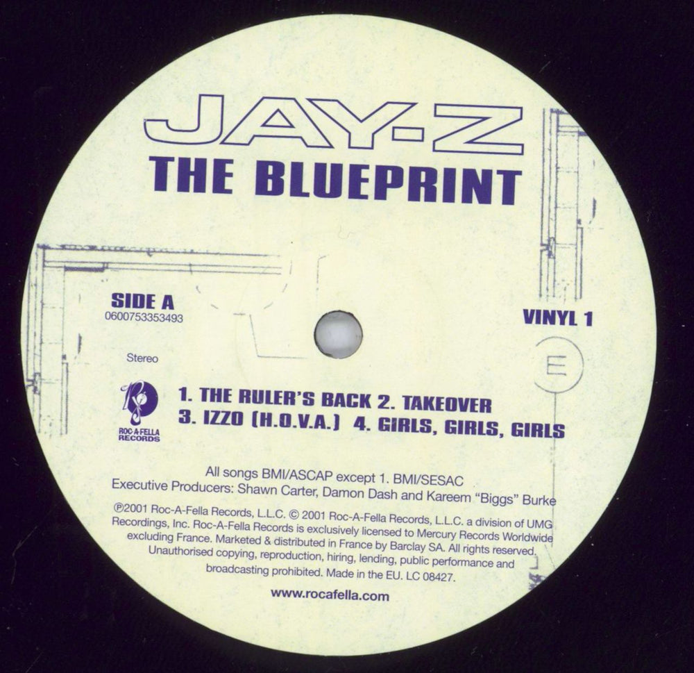 Jay-Z The Blueprint UK 2-LP vinyl record set (Double LP Album) JYZ2LTH831248