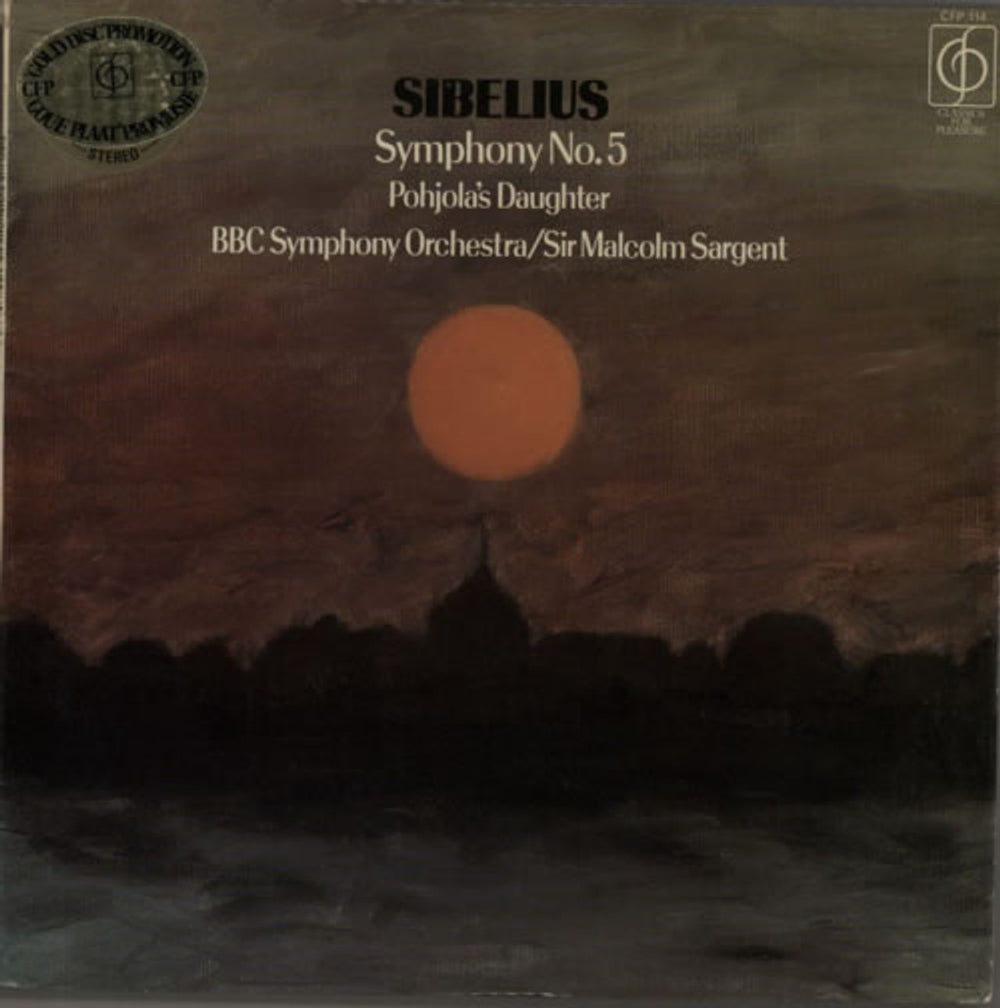 Jean Sibelius Symphony No.5 / 'Pohjola's Daughter' South African vinyl LP album (LP record) CFP114