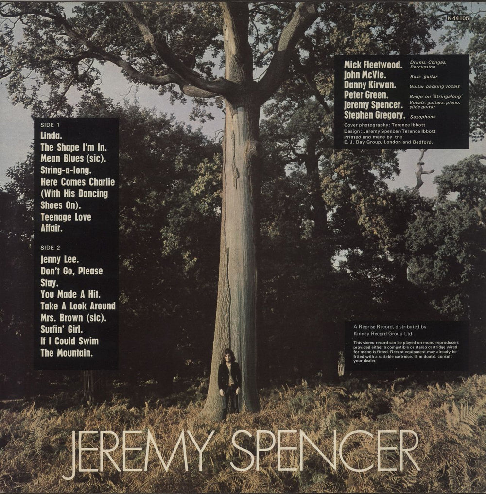 Jeremy Spencer Jeremy Spencer - 2nd UK vinyl LP album (LP record)
