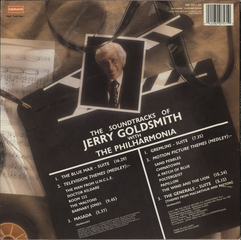 Jerry Goldsmith The Soundtracks Of Jerry Goldsmith With The Philharmonia Dutch vinyl LP album (LP record) 042282075710