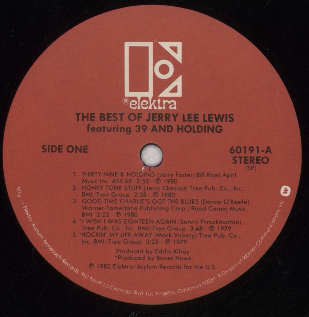 Jerry Lee Lewis The Best Of Jerry Lee Lewis Featuring 39 And Holding US vinyl LP album (LP record) JLLLPTH846948